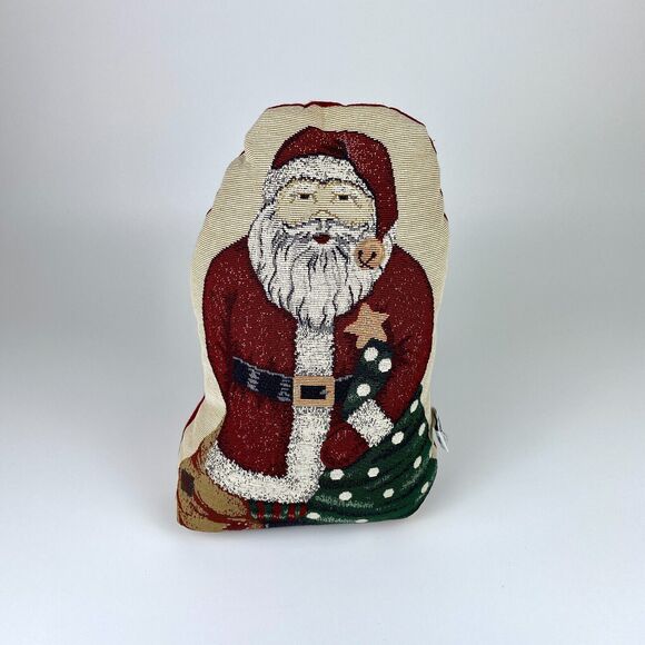 VTG Fabric Santa Door Stop Riverdale Decorative USA Made 90s Holiday Christmas - Picture 2 of 10